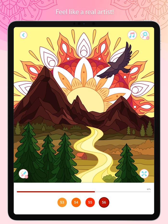 Color by Number – Mandala Book