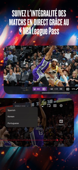 NBA Officiel : basket en live dans l'App Store