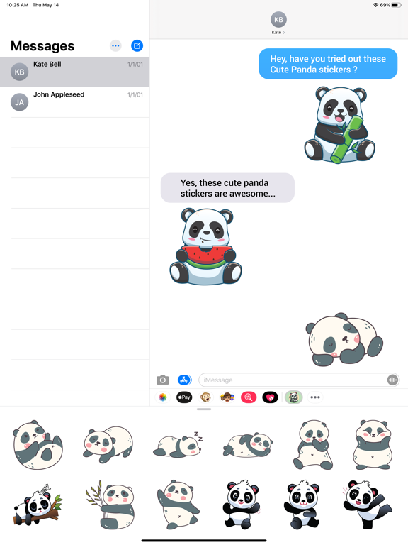 Screenshot #6 pour The Cute Panda Emojis
