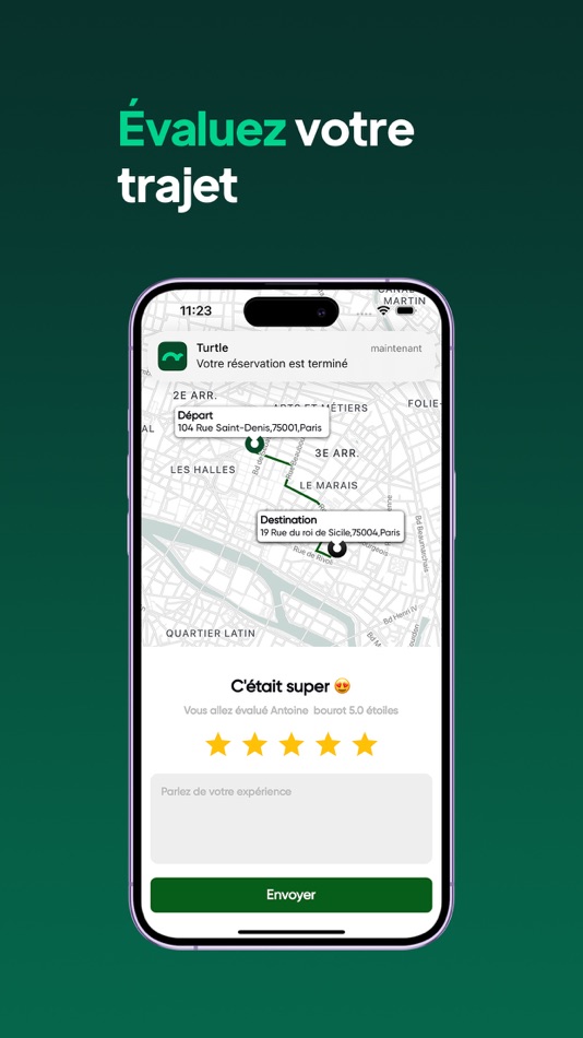 #4. Turtle: commandez un vélo-cab (iOS) Podle: TURTLE SAS