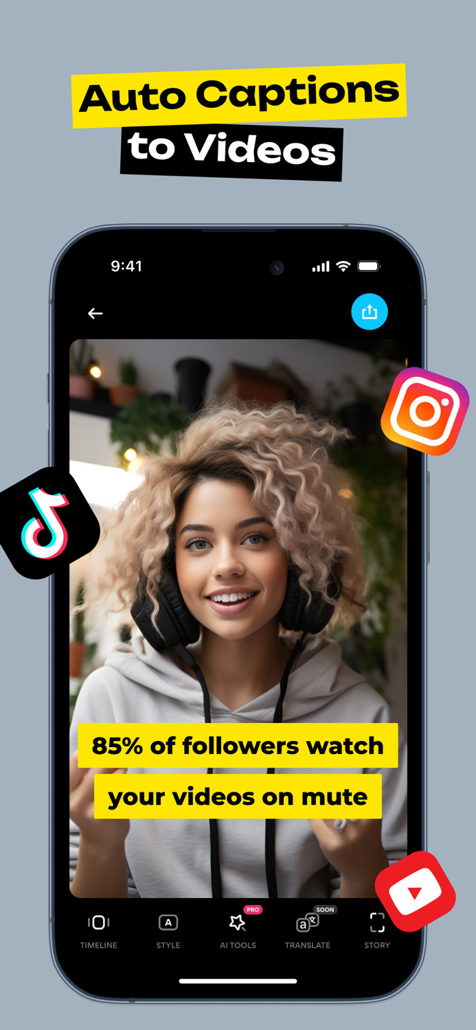 Liro Auto Captions to Video
