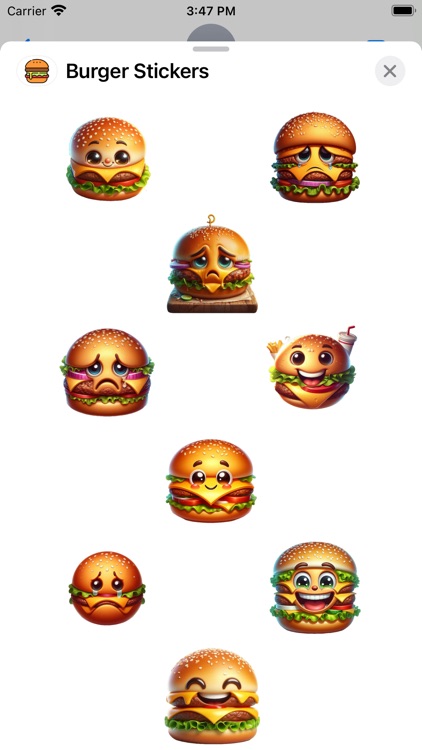 Burger Stickers