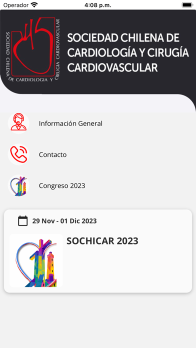 Sochicar Congresos Screenshot