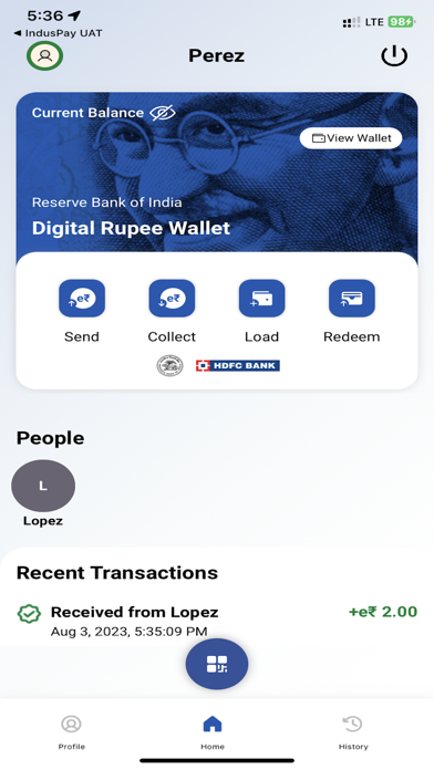 HDFC Bank Digital Rupee Screenshot