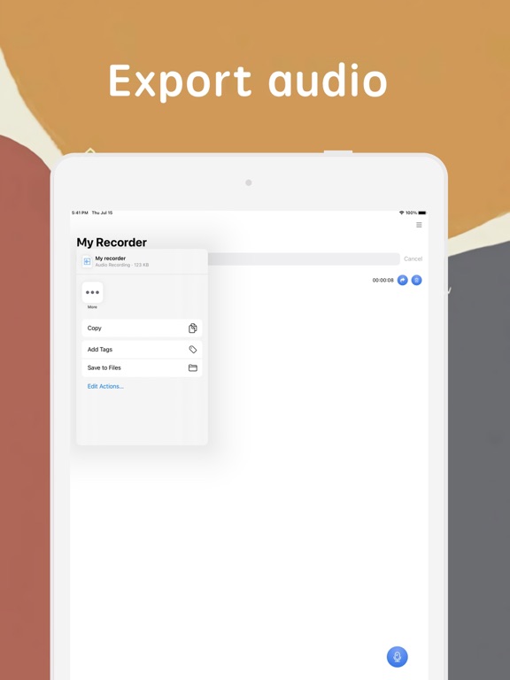 Screenshot #5 pour Voice Recorder - memos audio