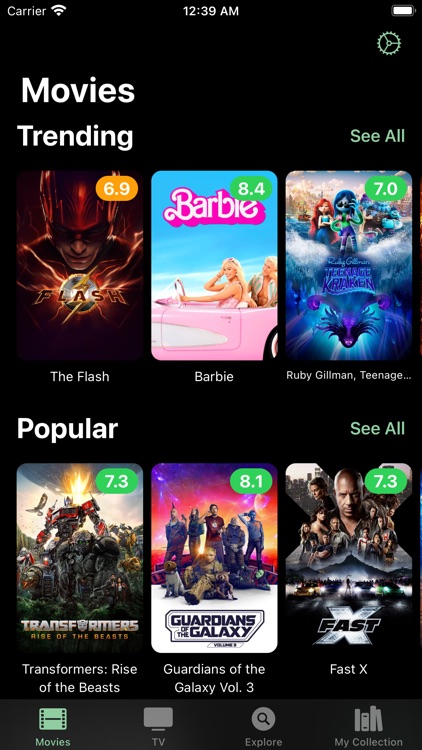 The Movie App, Movies, TV Show