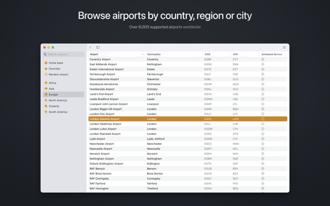 ‎Airports. Screenshot