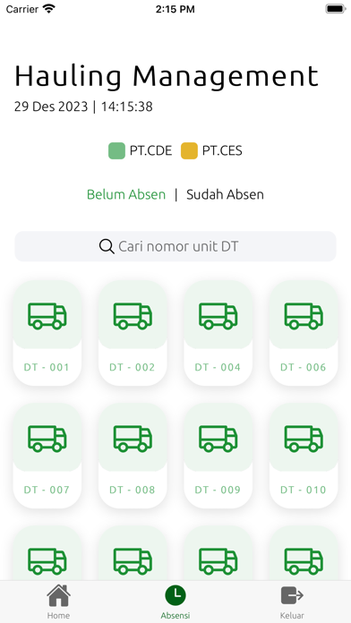 Hauling System Mobile Screenshot