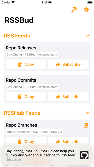 RSSBud Screenshot