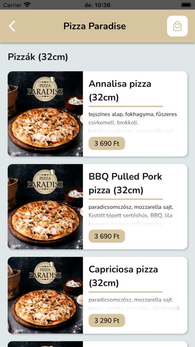 Pizza Paradise Dunaújváros Screenshot