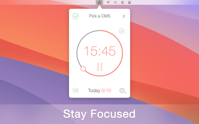 ‎Be Focused Pro: captura de pantalla del temporizador Pomodoro