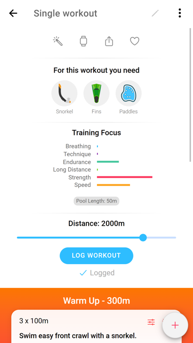 Swim Coach - Workout App Screenshot