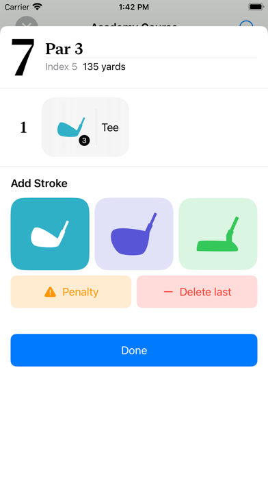 Caddy Golf Scorecard Screenshot