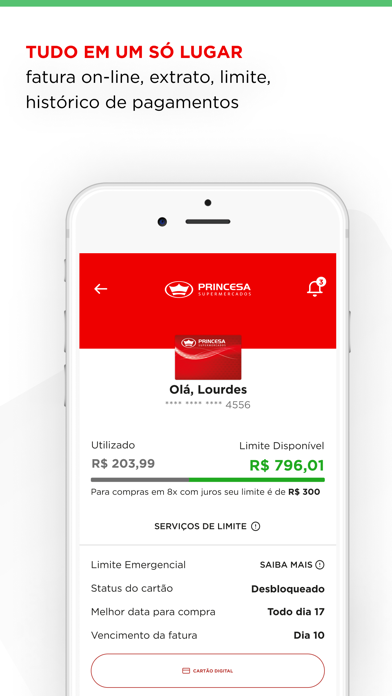 Cartão Princesa Supermercados Screenshot