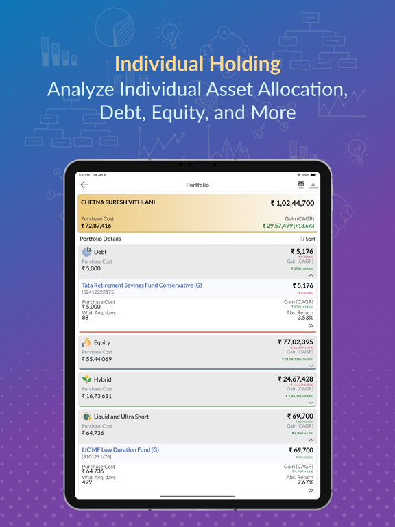 Mint by Investwell iPad screenshot 7 - Finance app