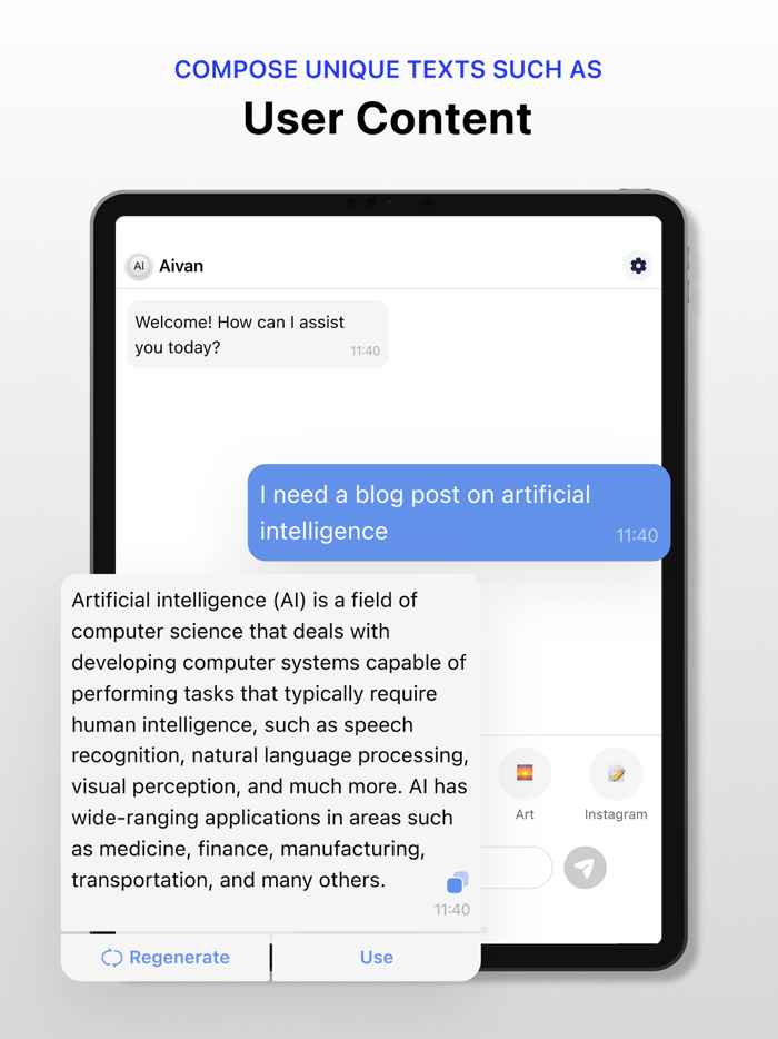 AI Chat and Essay Writer - Aivan