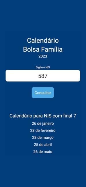 Calendário Bolsa Família 2024 on the App Store