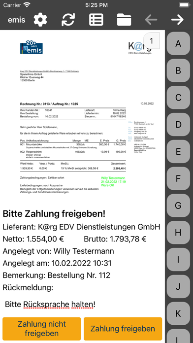emis.postmappe Screenshot