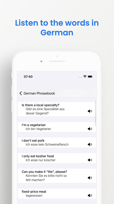 German Phrasebook (Travel) Screenshot
