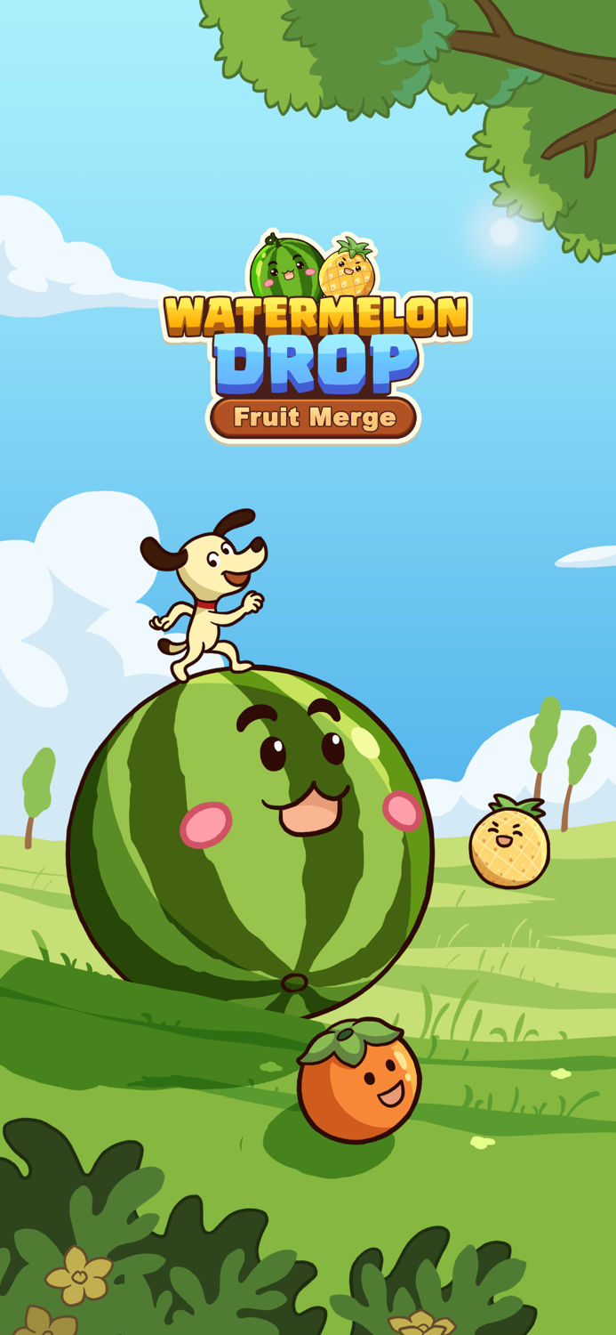 Watermelon Drop Fruit Merge