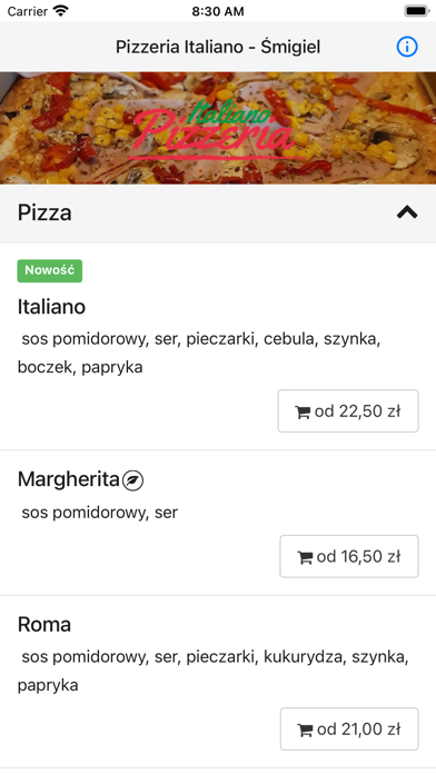 Pizzeria Italiano - Smigiel Screenshot