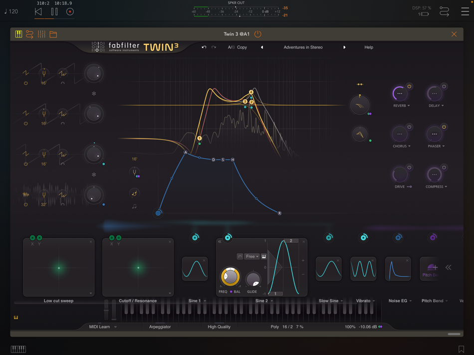 #2. FabFilter Twin 3 (iOS) От: FabFilter