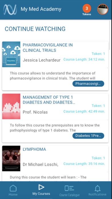 Mymedacademy LMS Screenshot