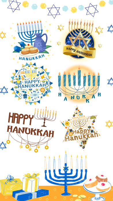 Screenshot #1 pour Happy Hanukkah Stickers ^^
