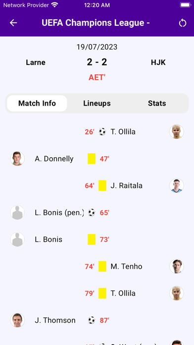 Live Football Score Updates Screenshot