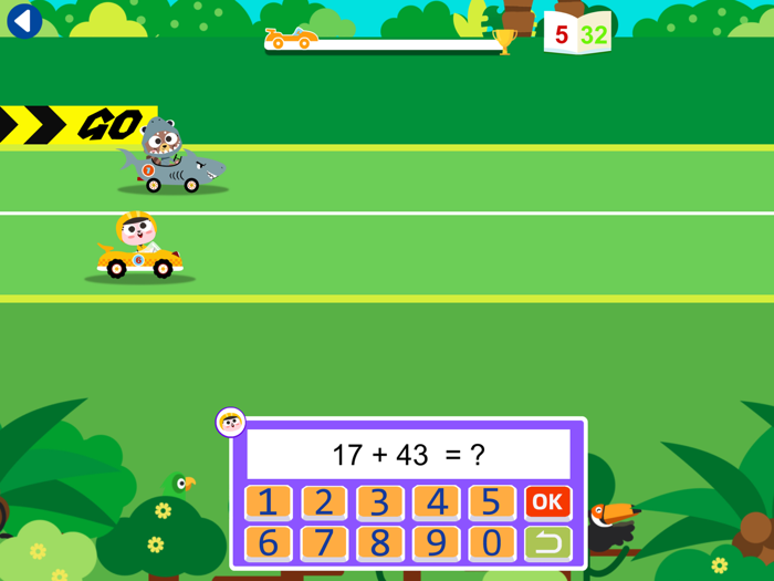 Funny Math Car Racing Game