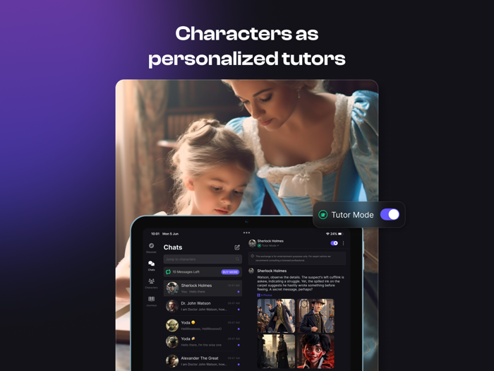 Talk Too Characters and Experts