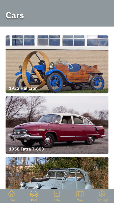 Lane Motor Museum Mobile App Screenshot