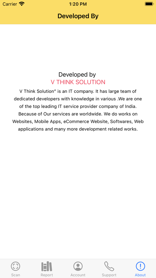 #7. SCAN ME - Entry pass scanner (iOS) By: V THINK SOLUTION