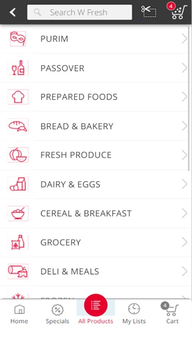 W Fresh Kosher Screenshot