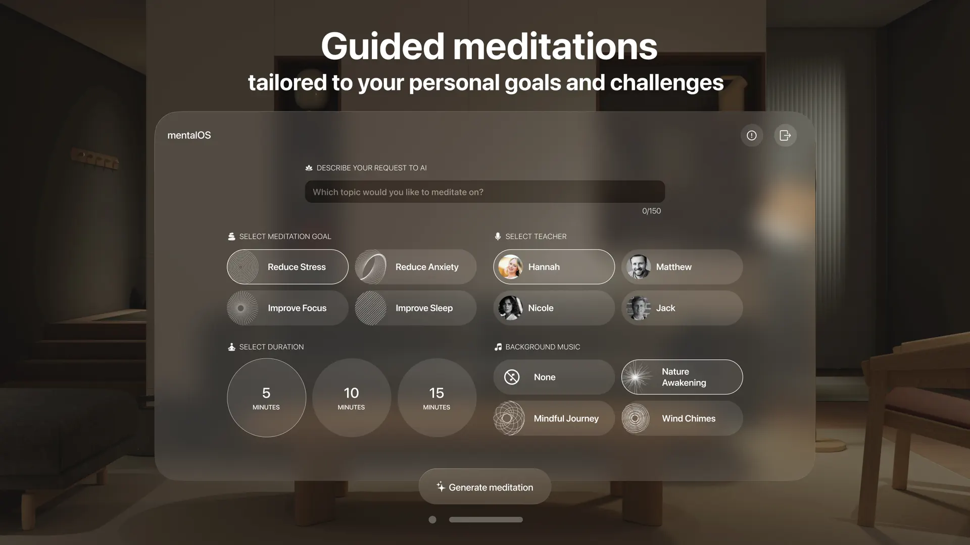 mentalOS: spatial meditation screenshot 2