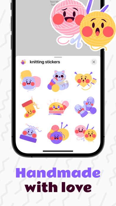 knitted stickers Screenshot