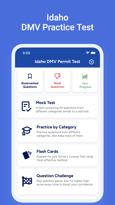 Idaho DMV Drivers License Test Screenshot