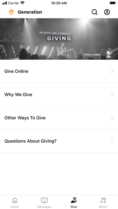The Generation Church App Screenshot