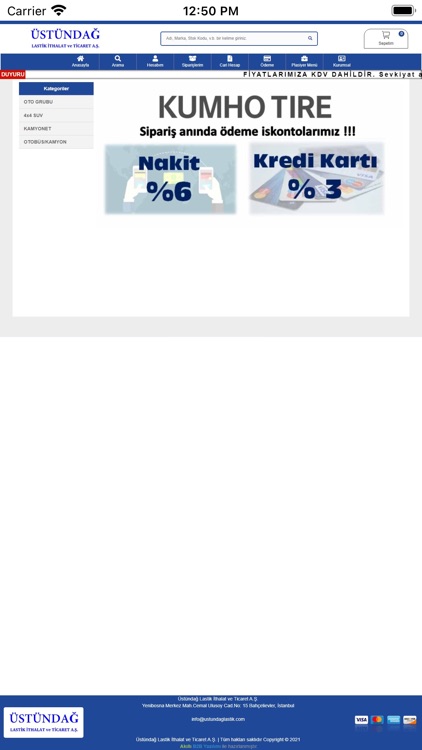 Üstündağ Lastik B2B