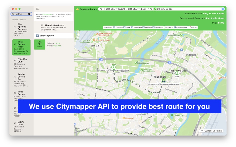 #3. City Commuter App (macOS) 由: Sungwook Baek