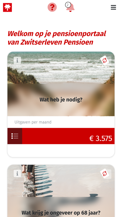 MijnZwitserlevenPensioen Screenshot