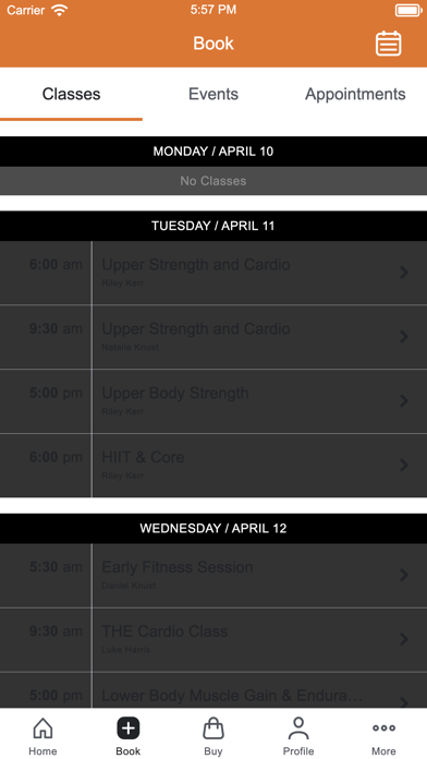 Definition Fitness Screenshot