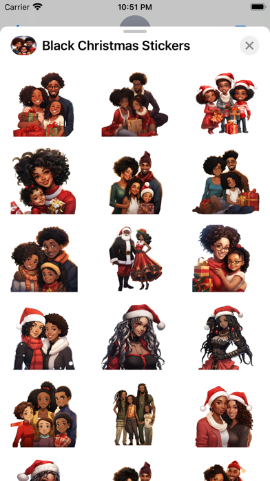 Black Christmas Stickers Screenshot