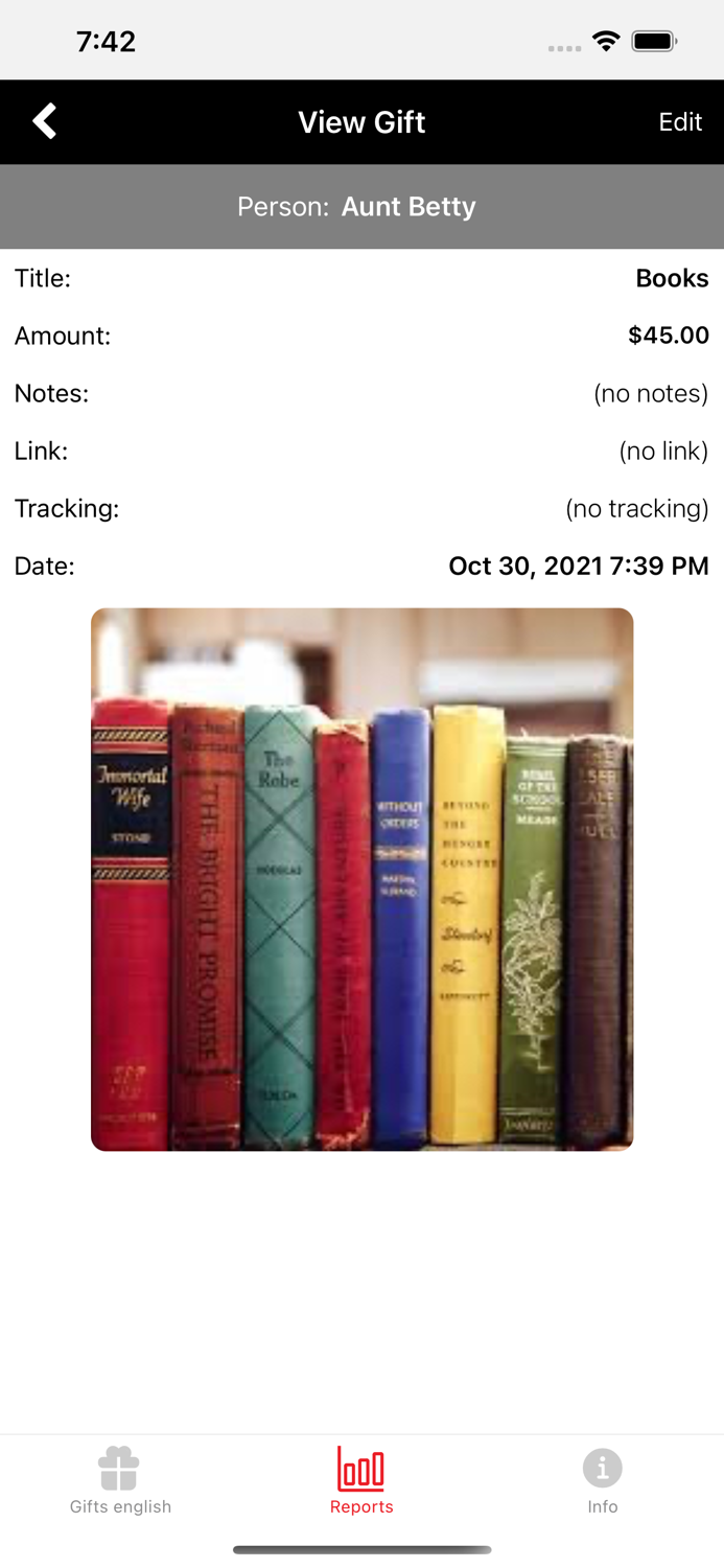 Gift Spending Tracker