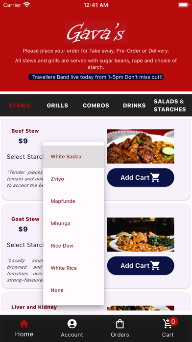 Gava's Restaurant Screenshot