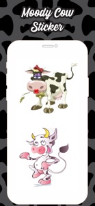 Moody Cow Stickers screenshot #1 for iPhone