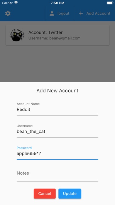 Password Secure Kiwi Screenshot