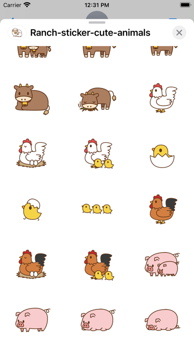 Ranch sticker cute animals Screenshot