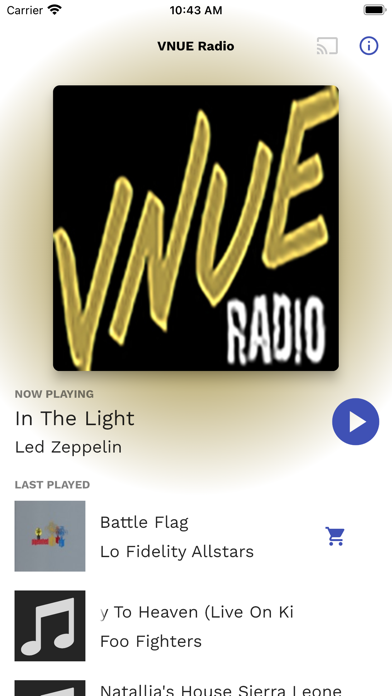 VNUE Radio Screenshot