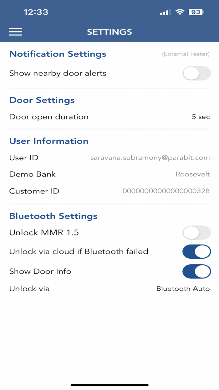 MMR Bluetooth Access Control